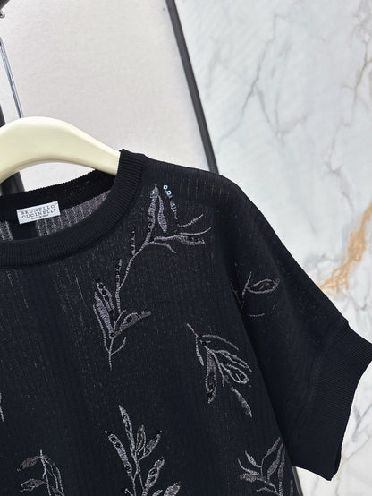 br 25ss beaded t-shirt