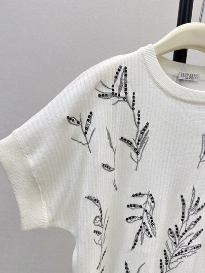 br 25ss beaded t-shirt