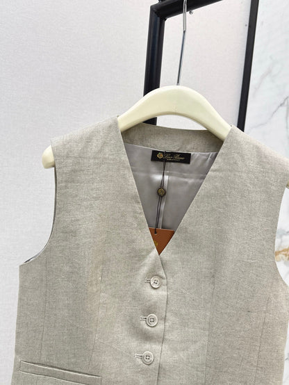 Lo 25ss linen vest