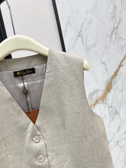 Lo 25ss linen vest