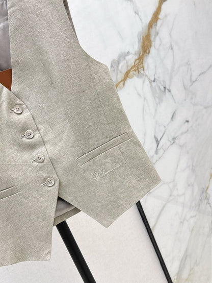 Lo 25ss linen vest