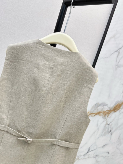 Lo 25ss linen vest