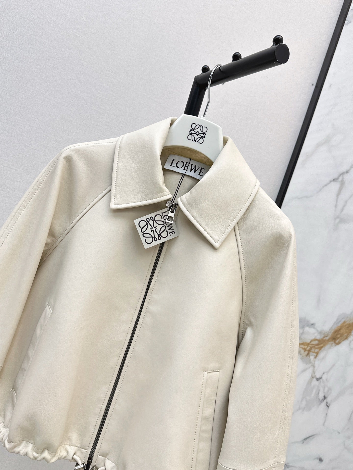 Loe 25ss leather jacket