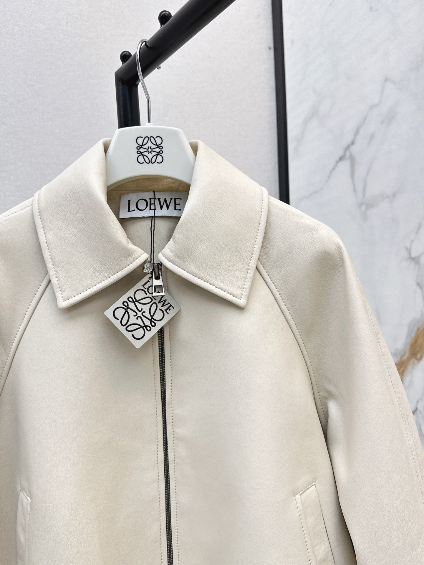 Loe 25ss leather jacket