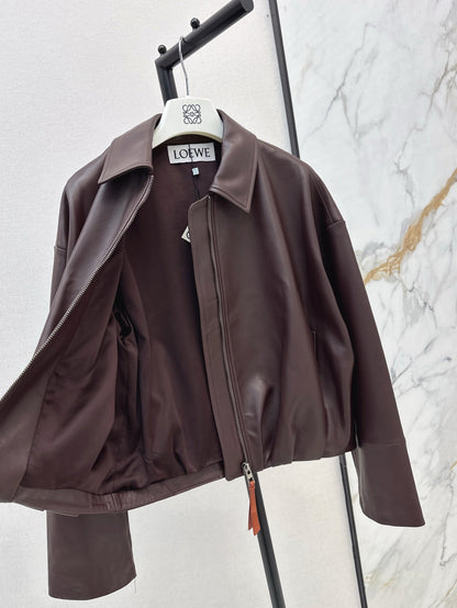Loe 25ss leather jacket
