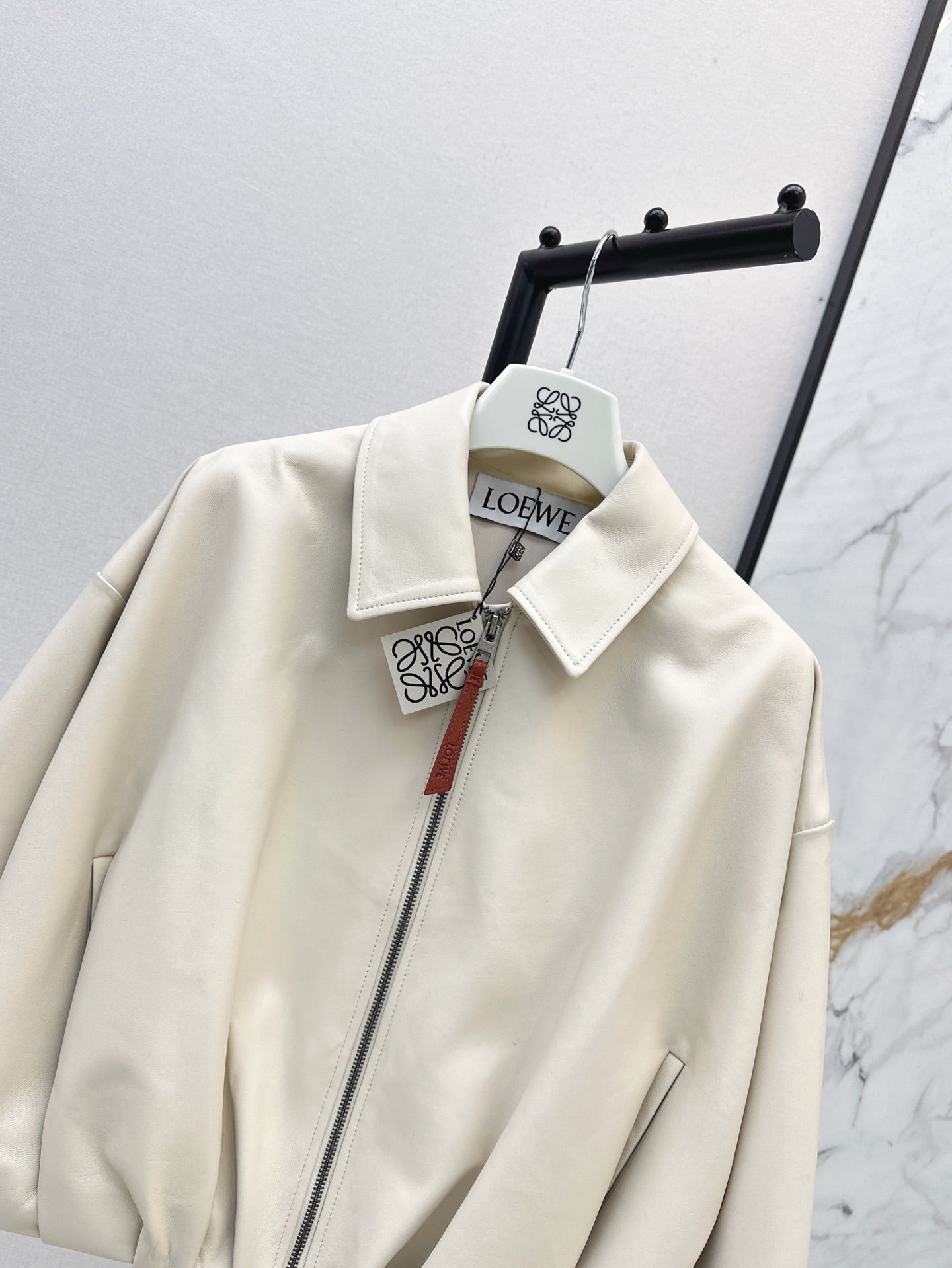 Loe 25ss leather jacket