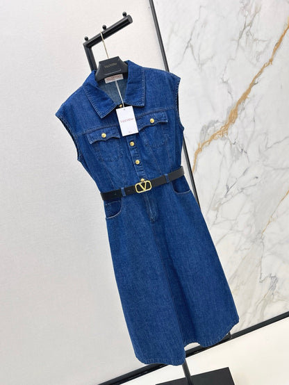 Val 25ss denim shirt dress