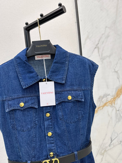 Val 25ss denim shirt dress