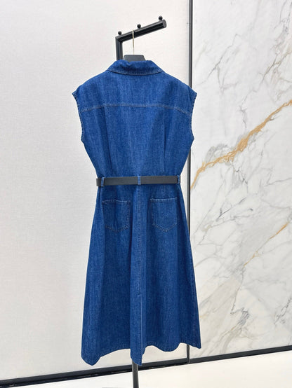 Val 25ss denim shirt dress