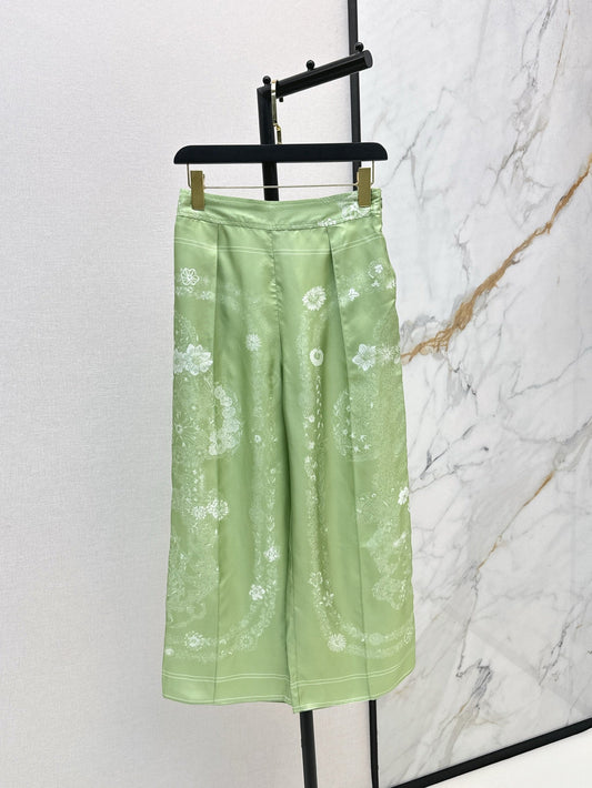 H 25ss silk wide-leg pants