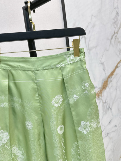 H 25ss silk wide-leg pants