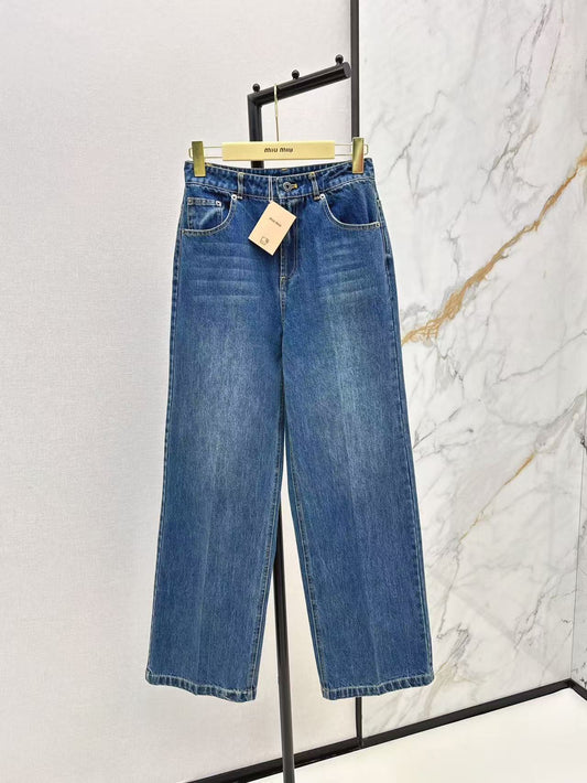 M 25ss embroidered jeans