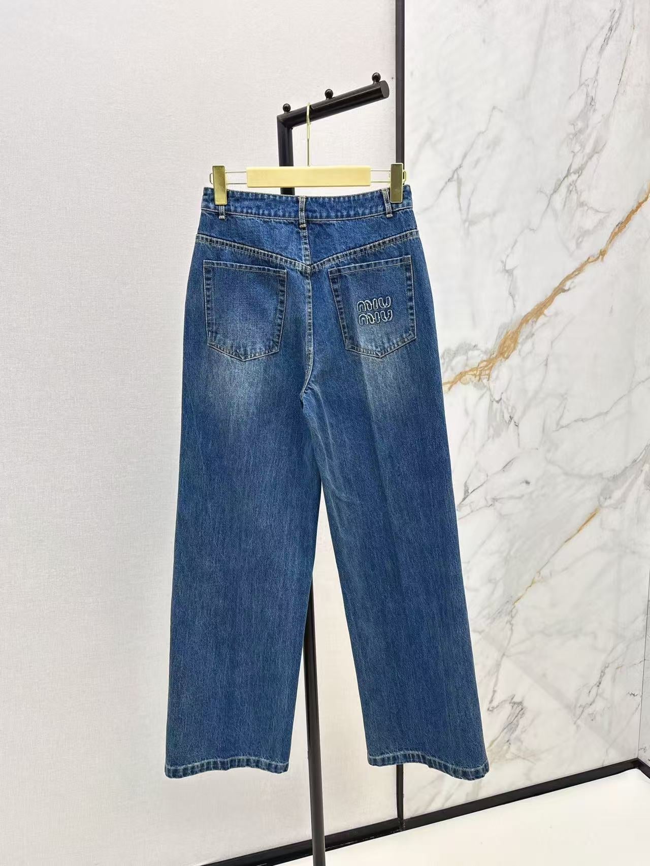 M 25ss embroidered jeans