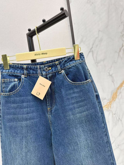 M 25ss embroidered jeans