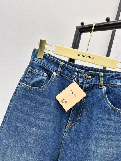 M 25ss embroidered jeans