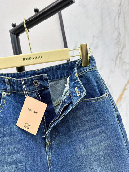 M 25ss embroidered jeans
