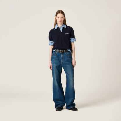 M 25ss embroidered jeans