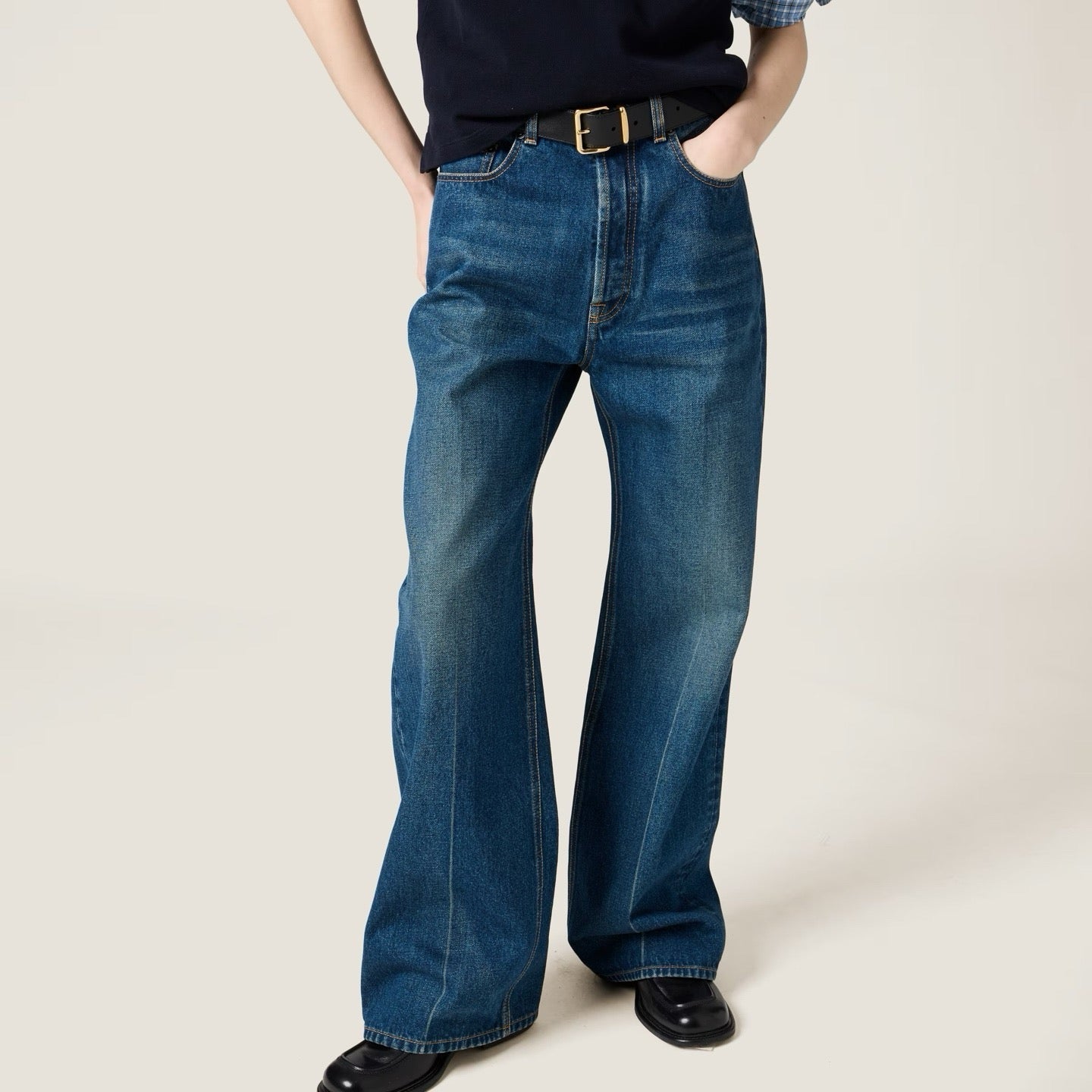 M 25ss embroidered jeans