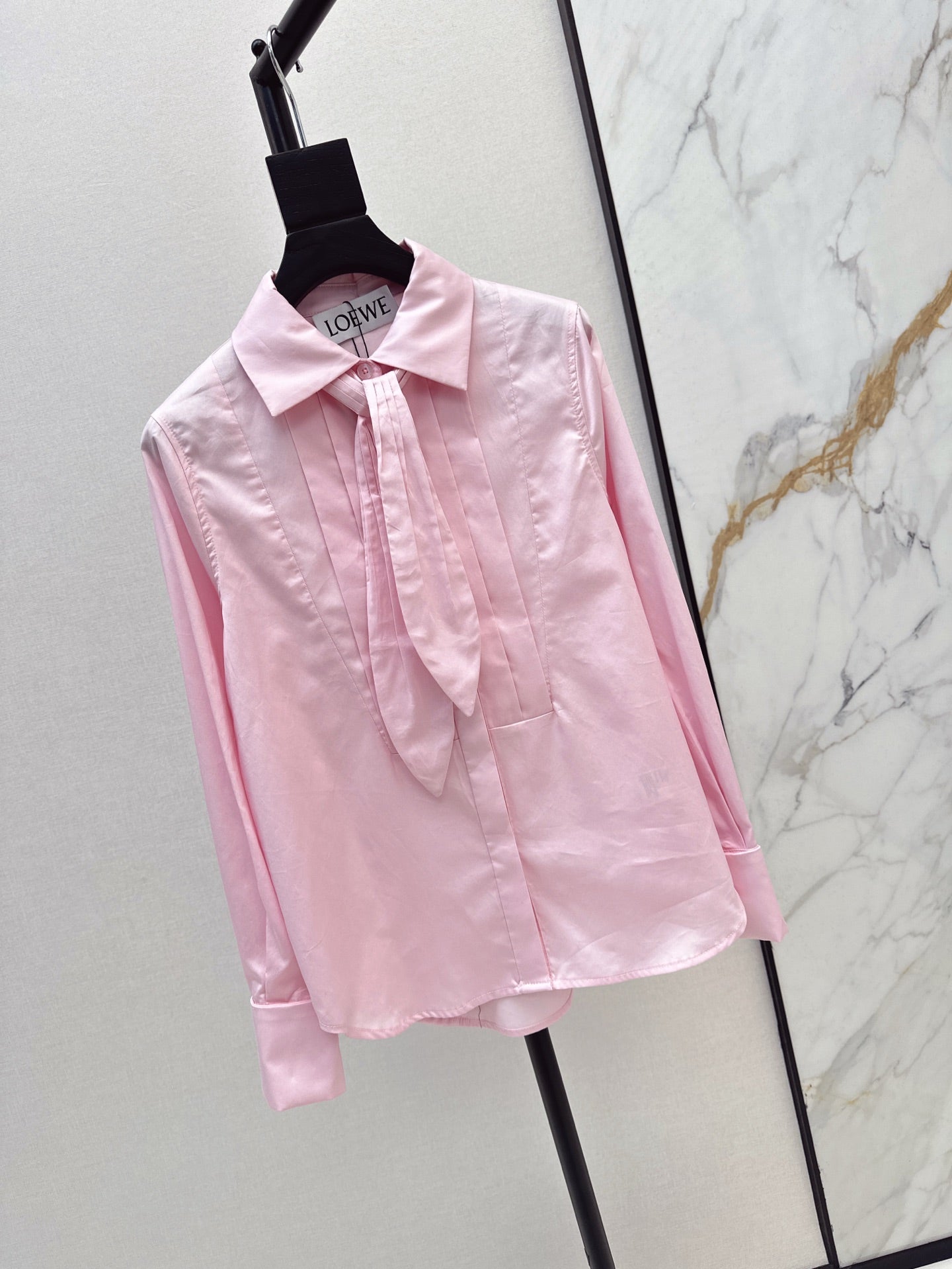 Loe 25ss pleated shirt