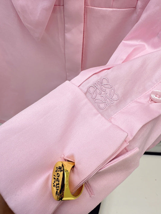 Loe 25ss pleated shirt