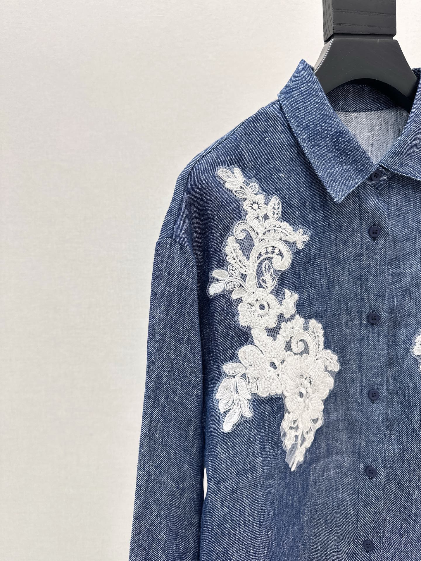 ES 25ss linen embroidered shirt