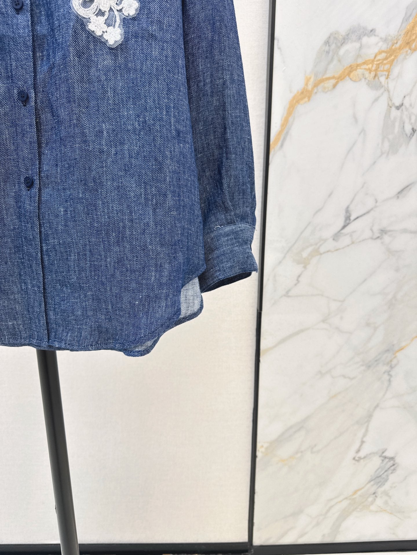 ES 25ss linen embroidered shirt