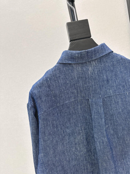 ES 25ss linen embroidered shirt