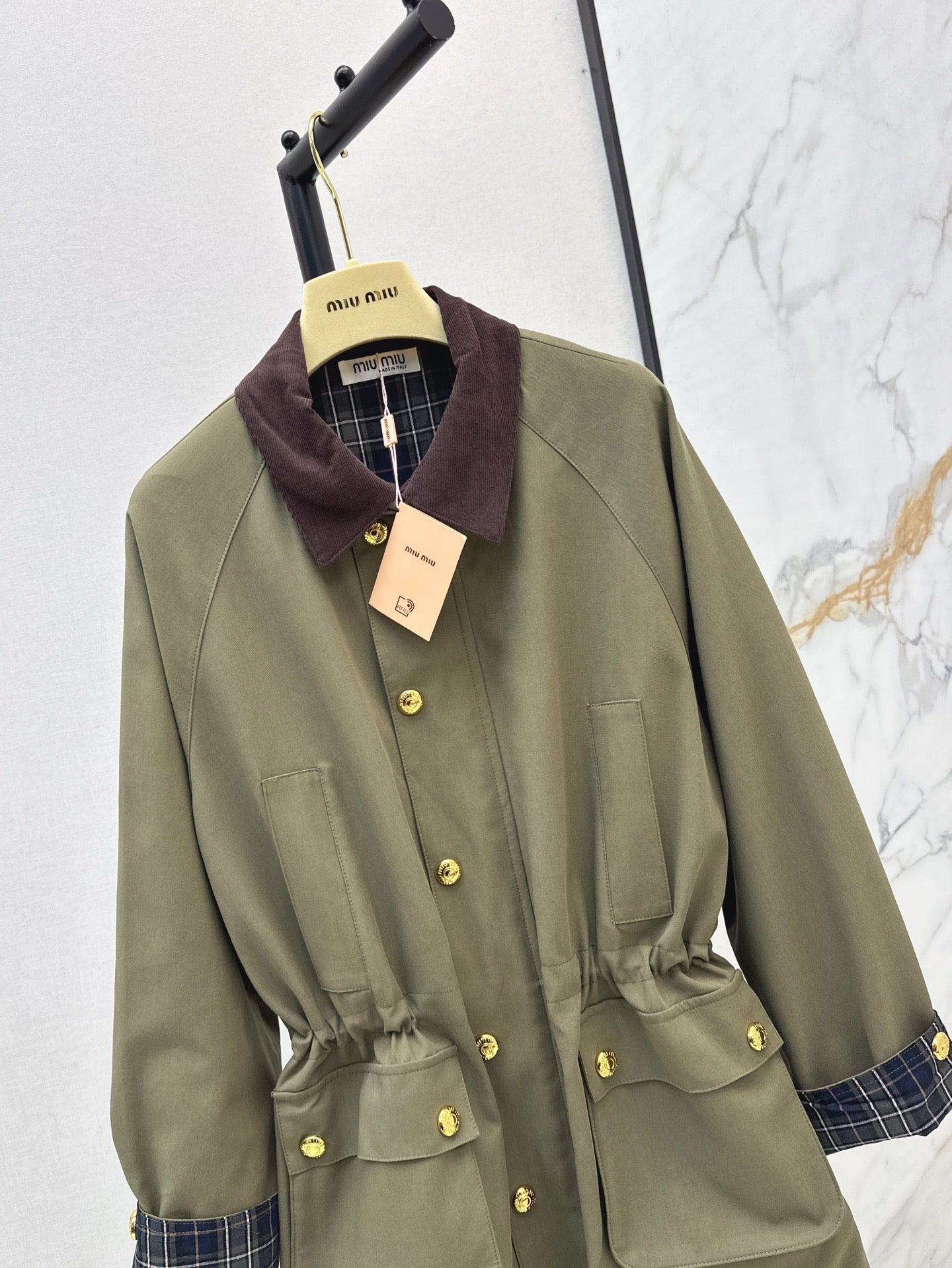 Mi 25ss cargo trench coat