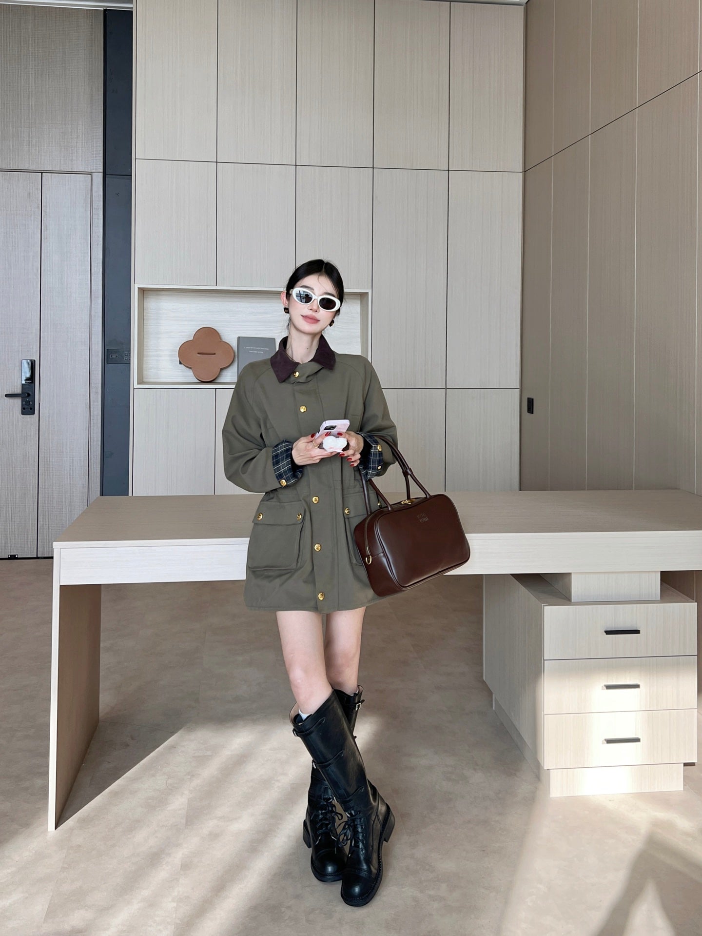 Mi 25ss cargo trench coat