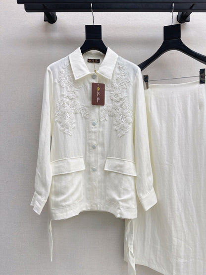 Lo 25ss linen embroidered set