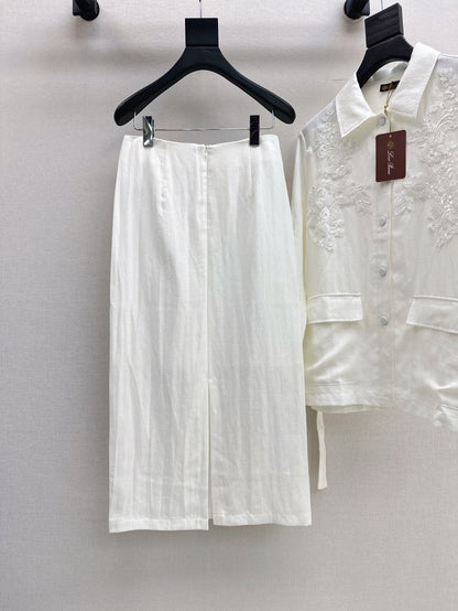 Lo 25ss linen embroidered set