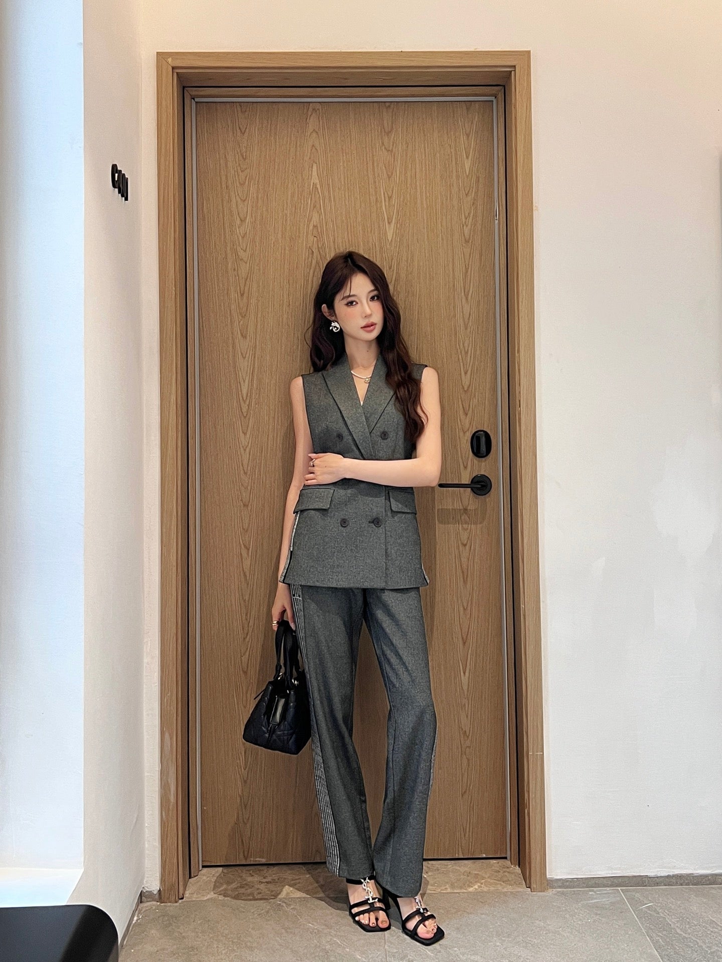 D 25ss vest suit pants set