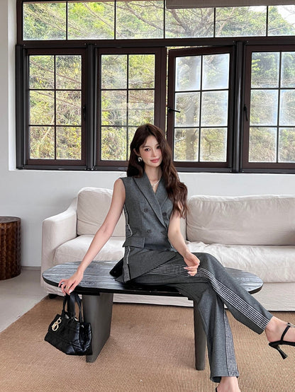 D 25ss vest suit pants set