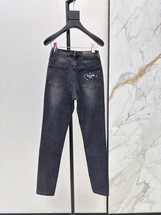 P 25ss embroidered jeans