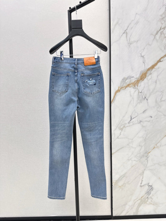 P 25ss embroidered jeans