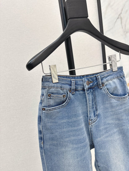 P 25ss embroidered jeans