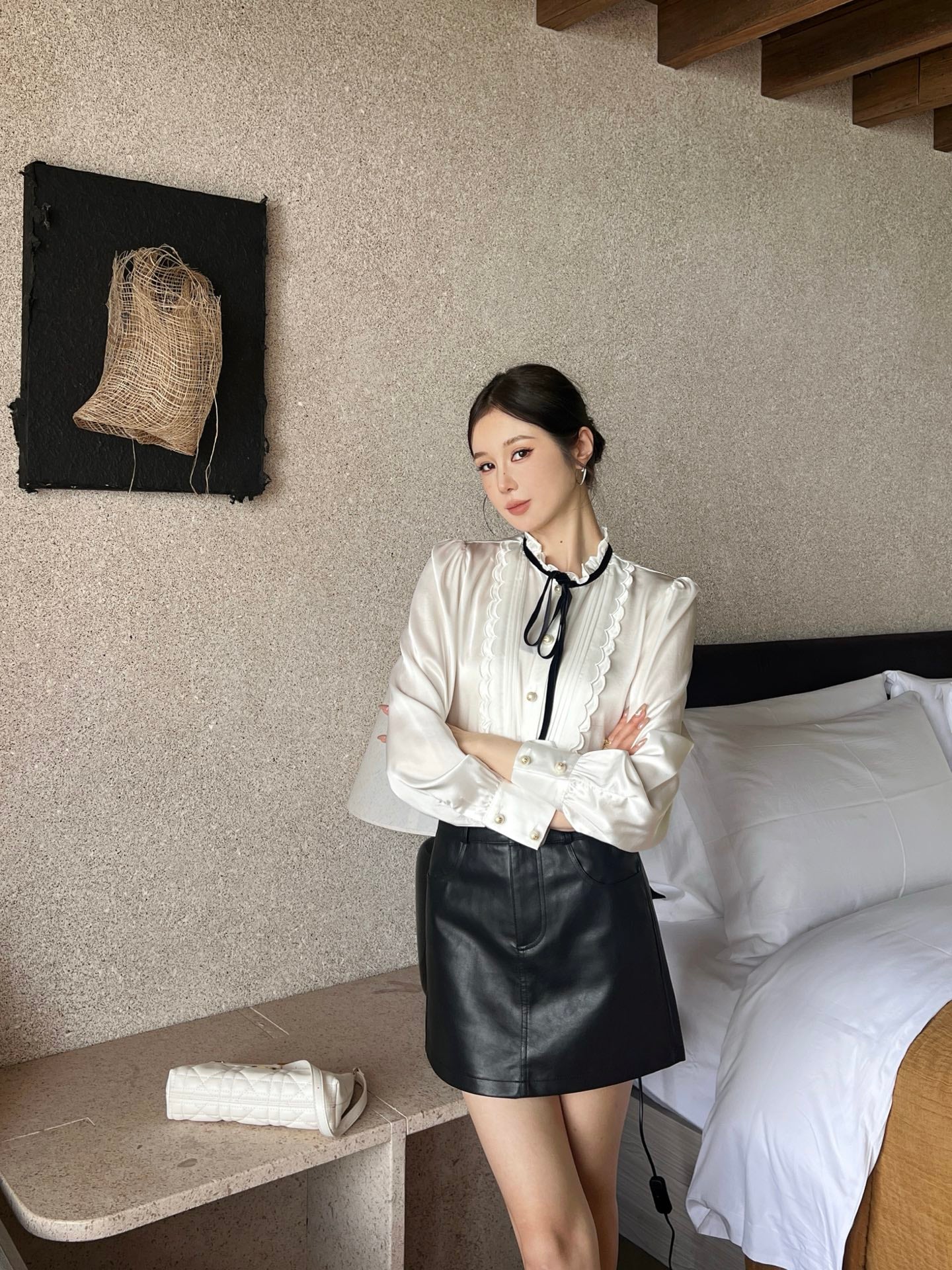 D 25ss ruffle shirt