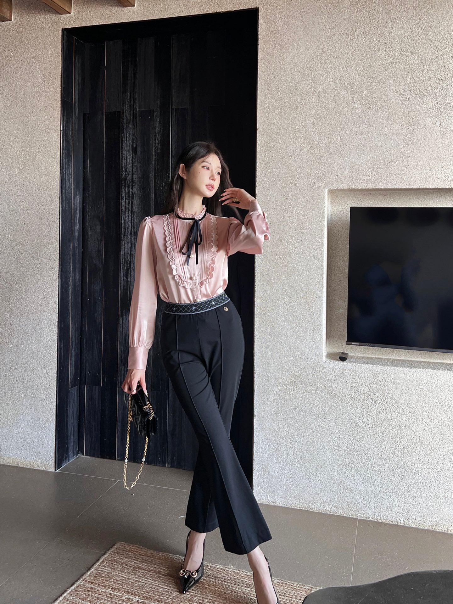 D 25ss ruffle shirt