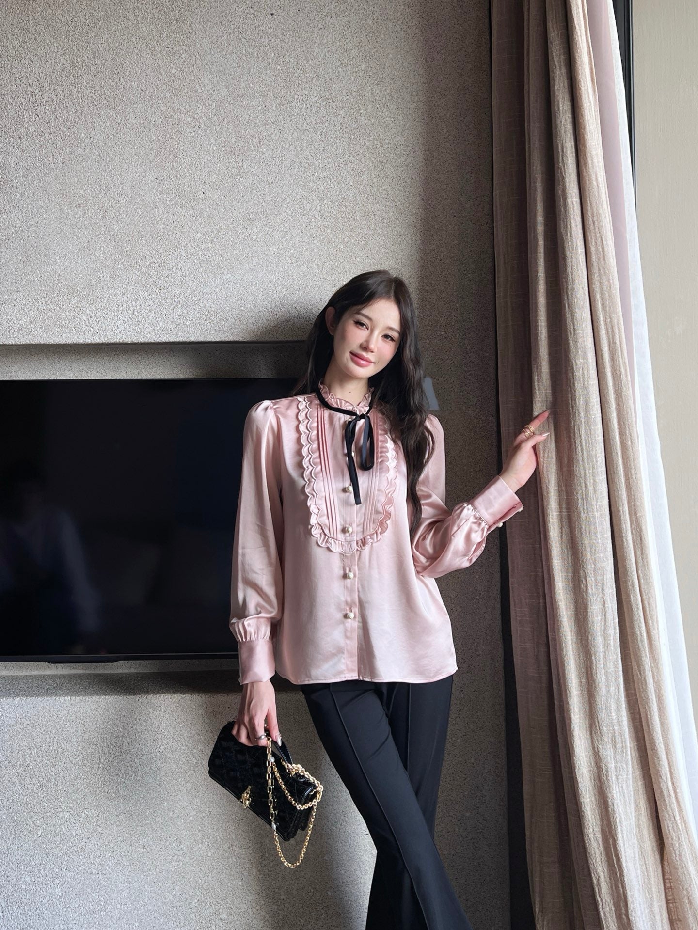 D 25ss ruffle shirt