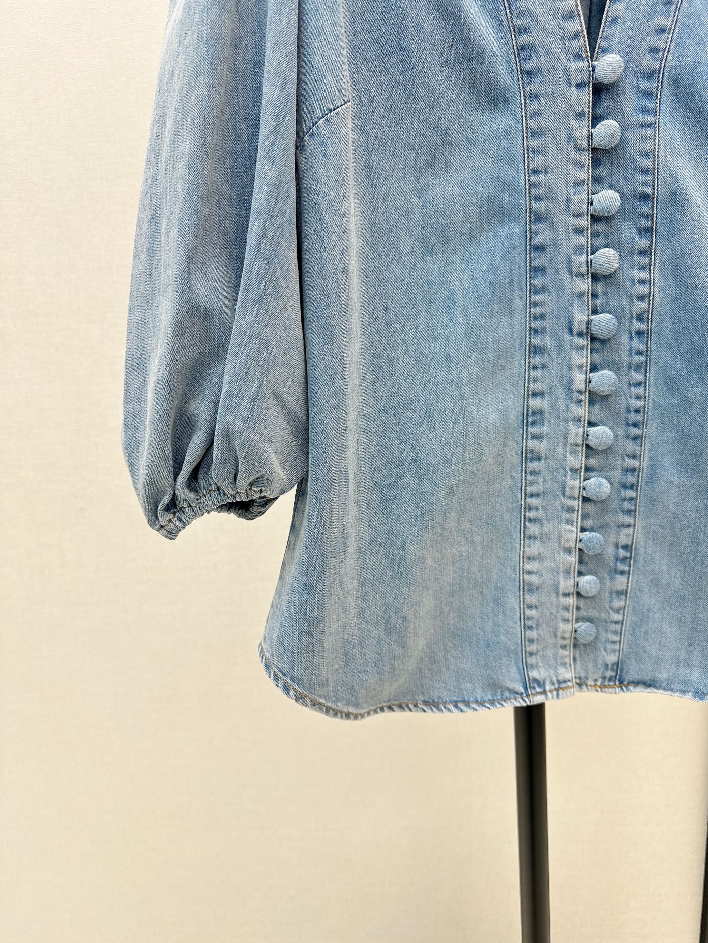 Zim 25ss denim V neck shirt