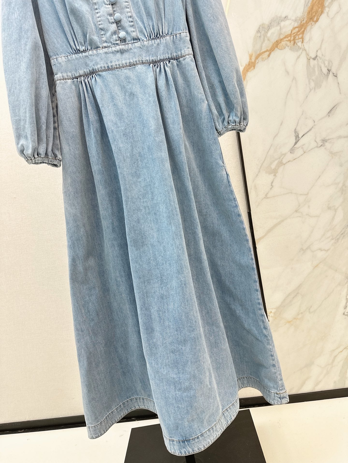Zim 25ss V neck denim dress