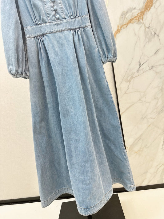 Zim 25ss V neck denim dress