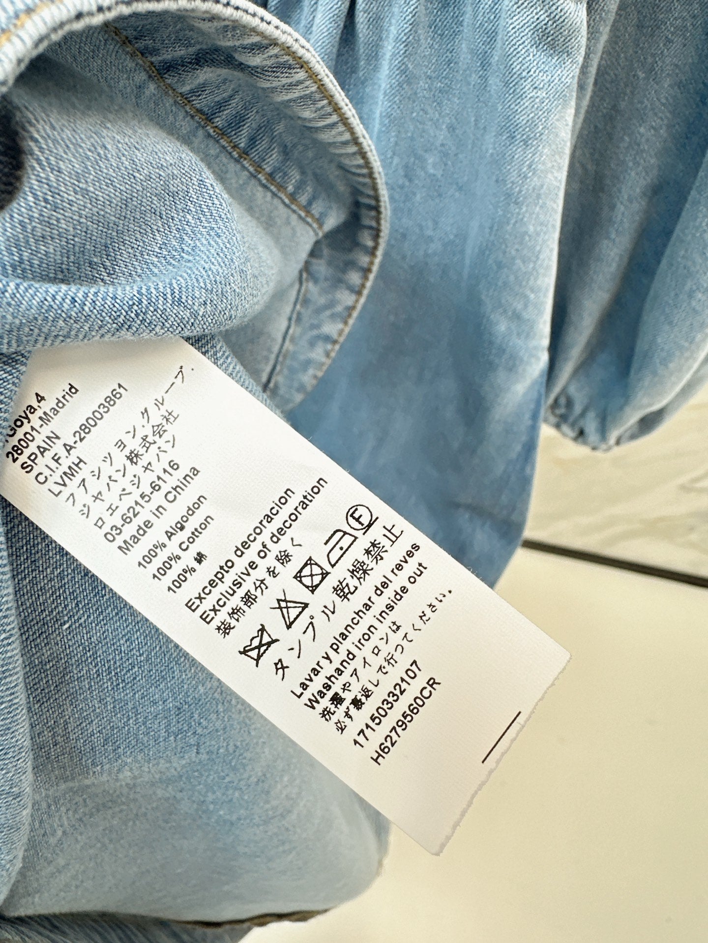 Zim 25ss V neck denim dress