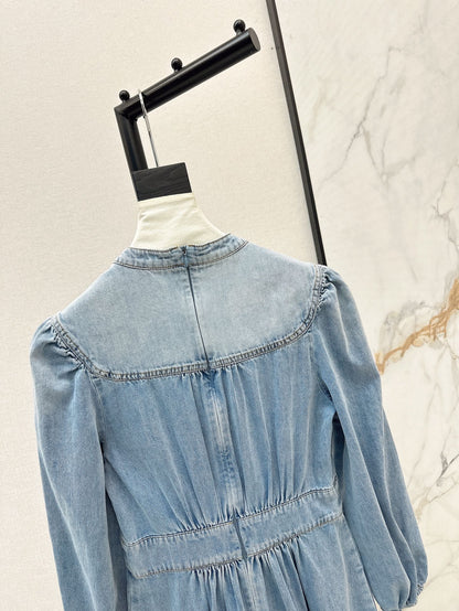 Zim 25ss V neck denim dress