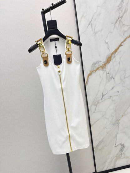 L 25ss metallic slip dress