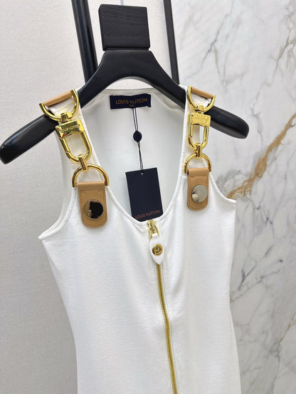 L 25ss metallic slip dress