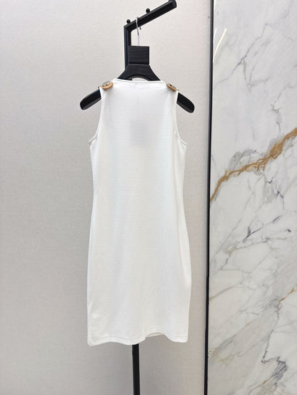 L 25ss metallic slip dress