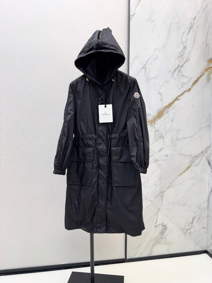 Mo 25ss hooded long coat parkas