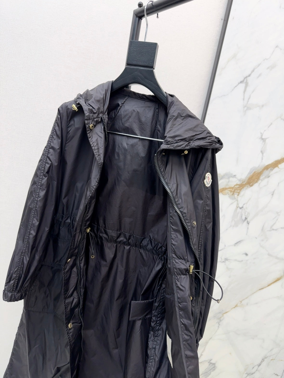 Mo 25ss hooded long coat parkas