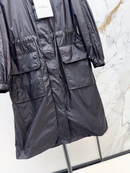 Mo 25ss hooded long coat parkas